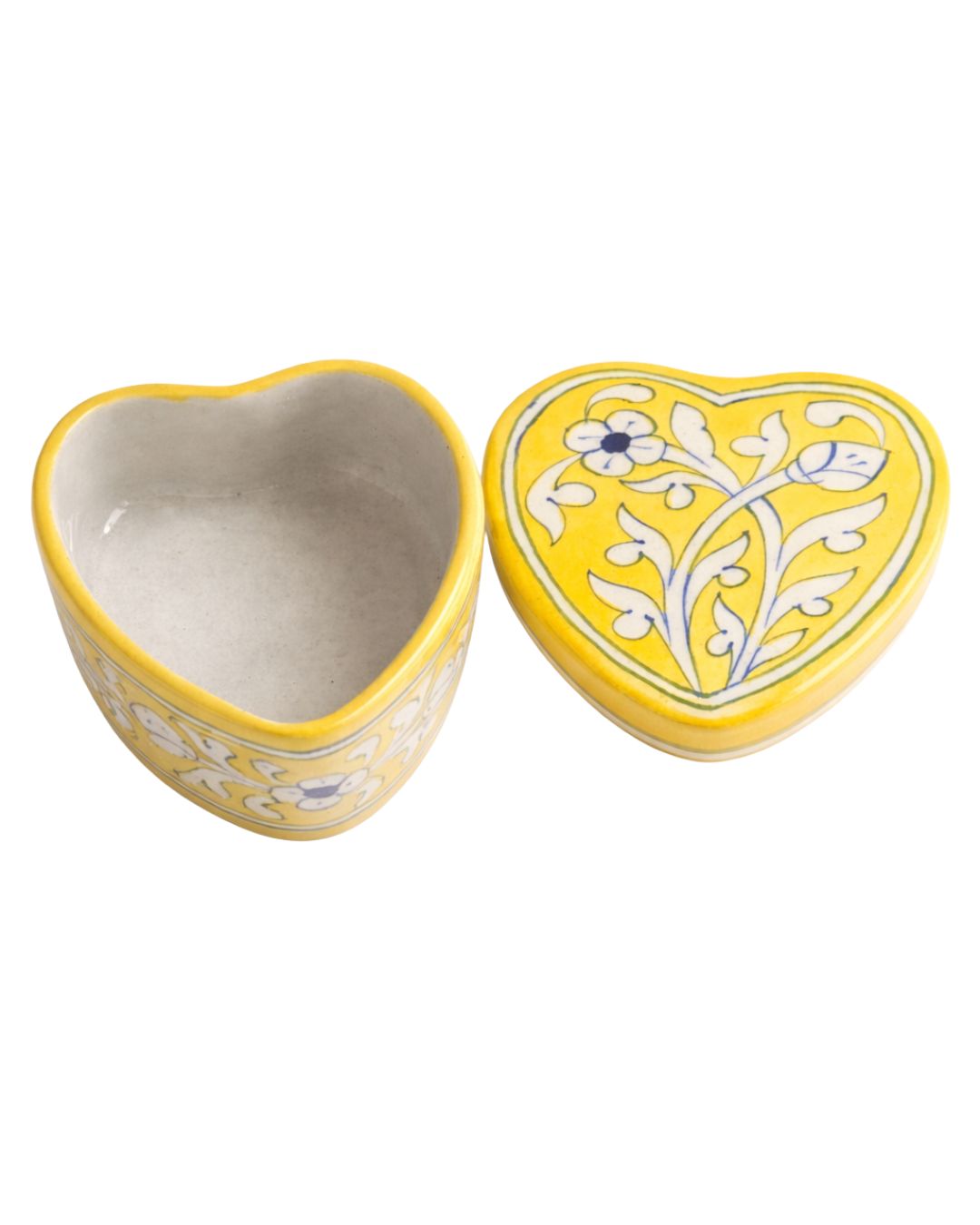 Yellow Floral Heart Casket