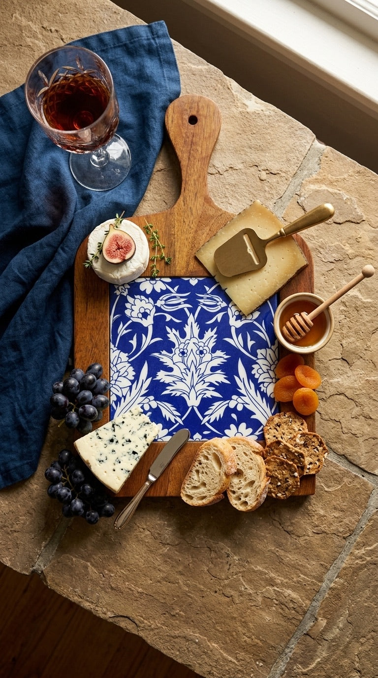 Moroccan Bloom Tilewood Cheese Platter