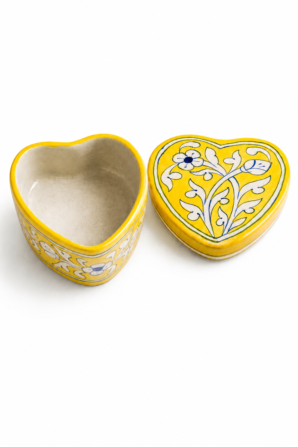 Yellow Floral Heart Casket