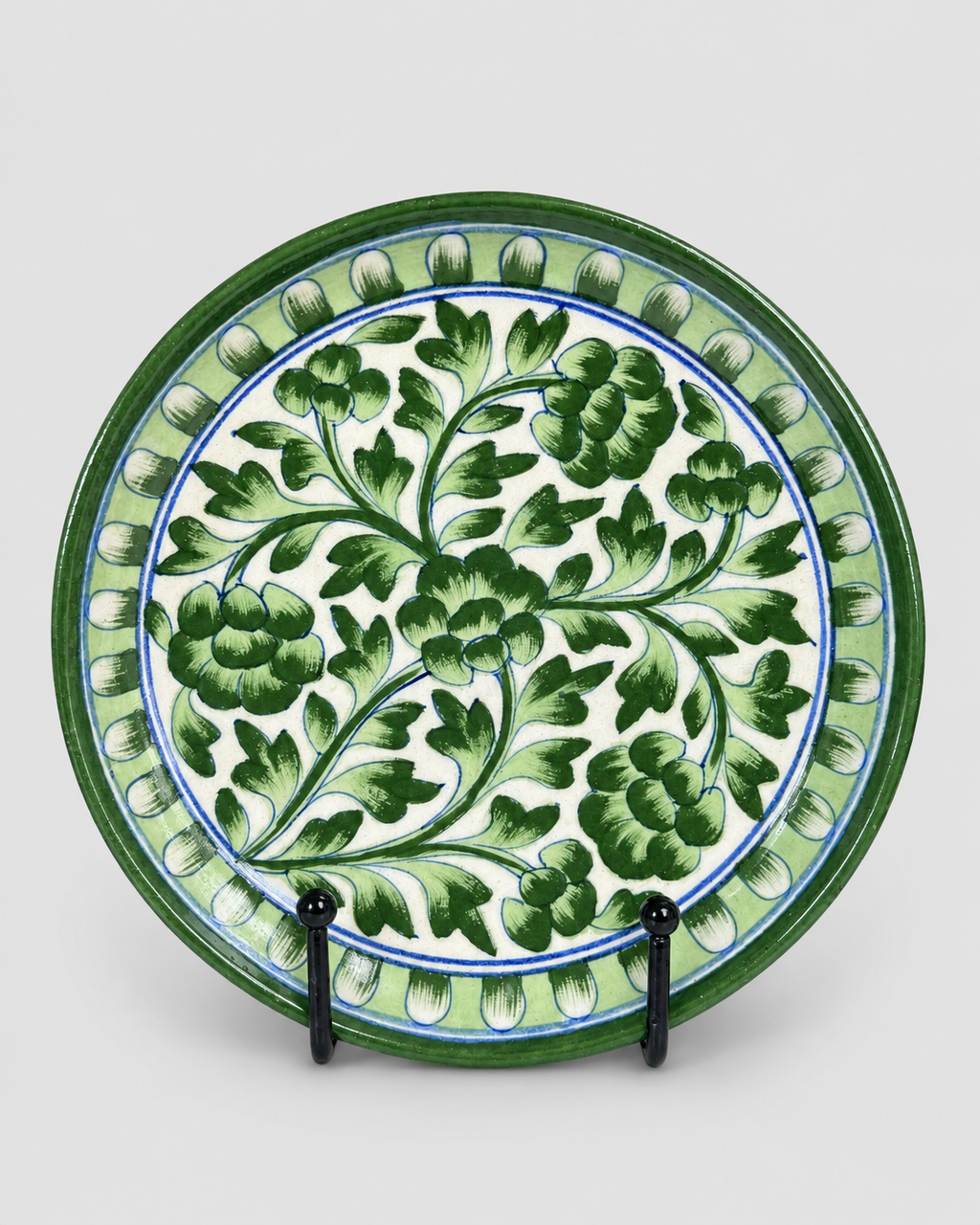 Green floral Heritage Plate