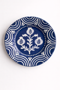 Bagh-E-Anar Blue Scalloped Plate