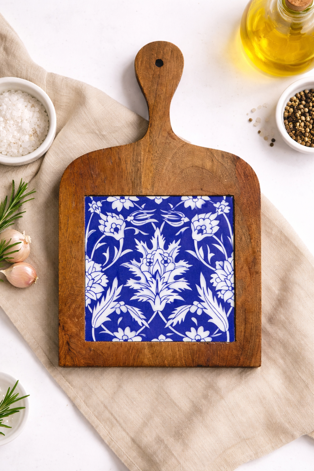 Moroccan Bloom Tilewood Cheese Platter