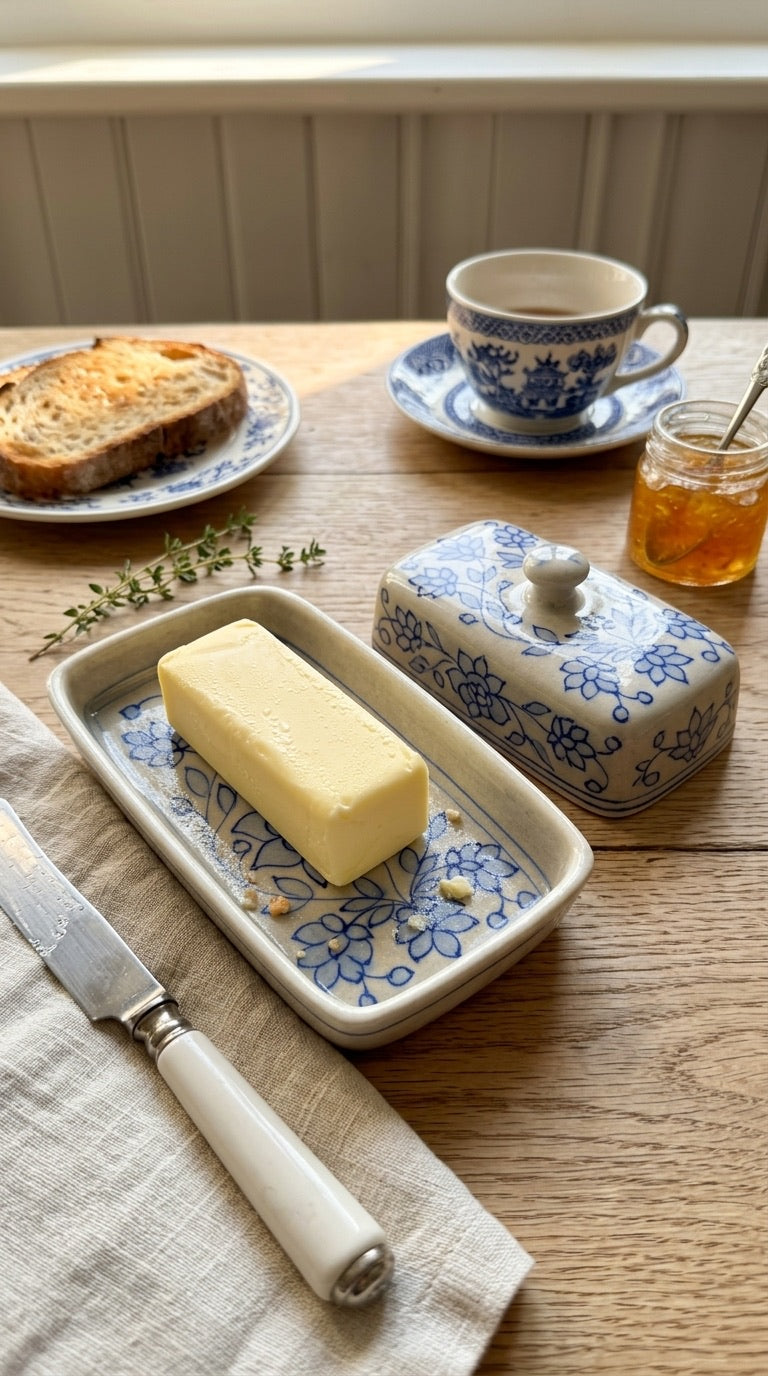 Lotus Line Butter Dish