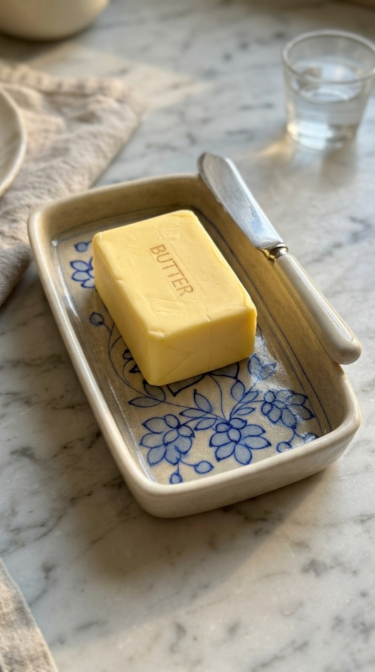 Lotus Line Butter Dish
